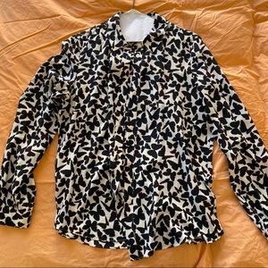 Kate Spade silk butterfly shirt